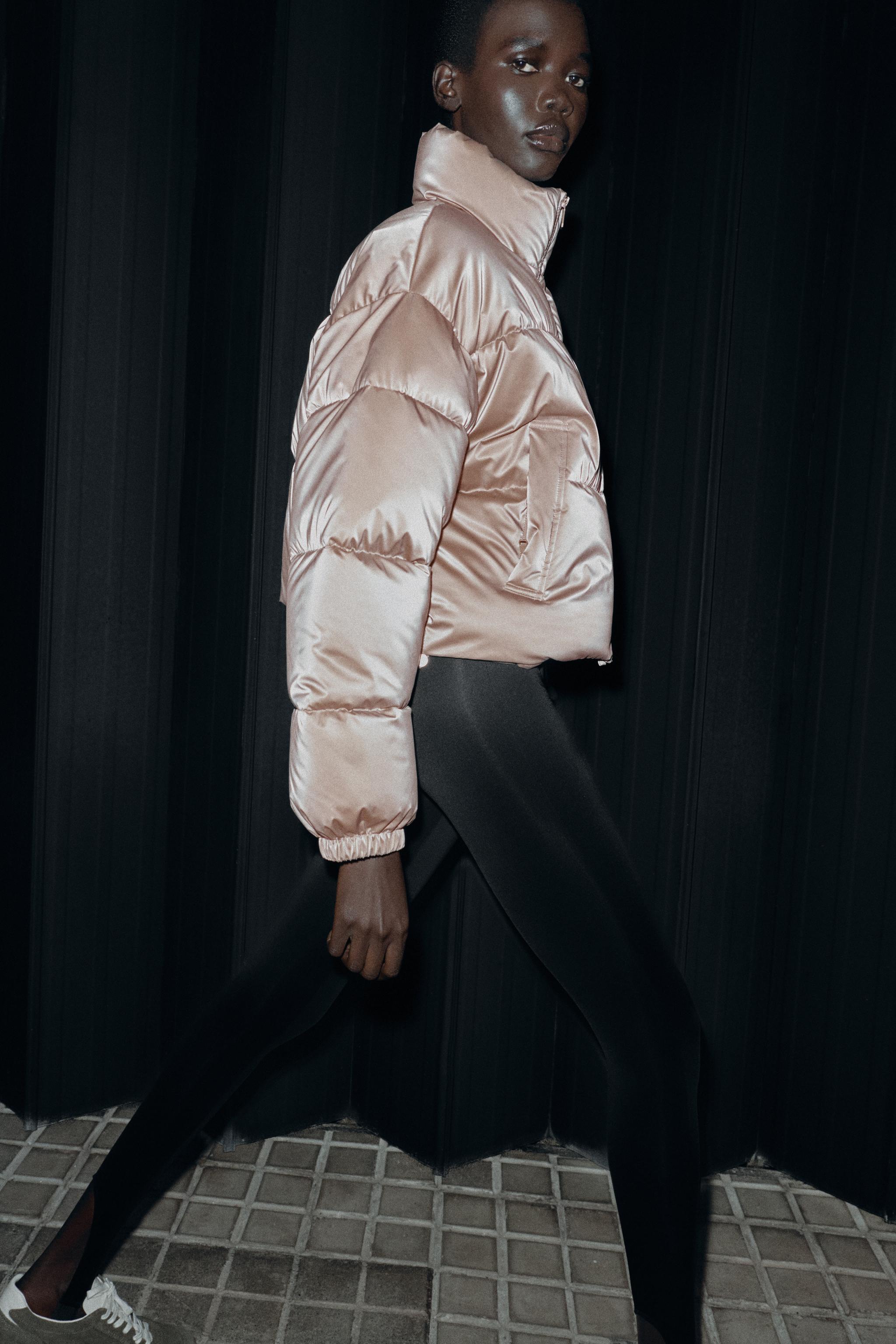 ANORAK EFFET BRILLANT RÉSISTANT À L'EAU ET COUPE-VENT